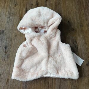 3/27$ NWT PL Baby Faux Fur Hooded Vest size 9 months